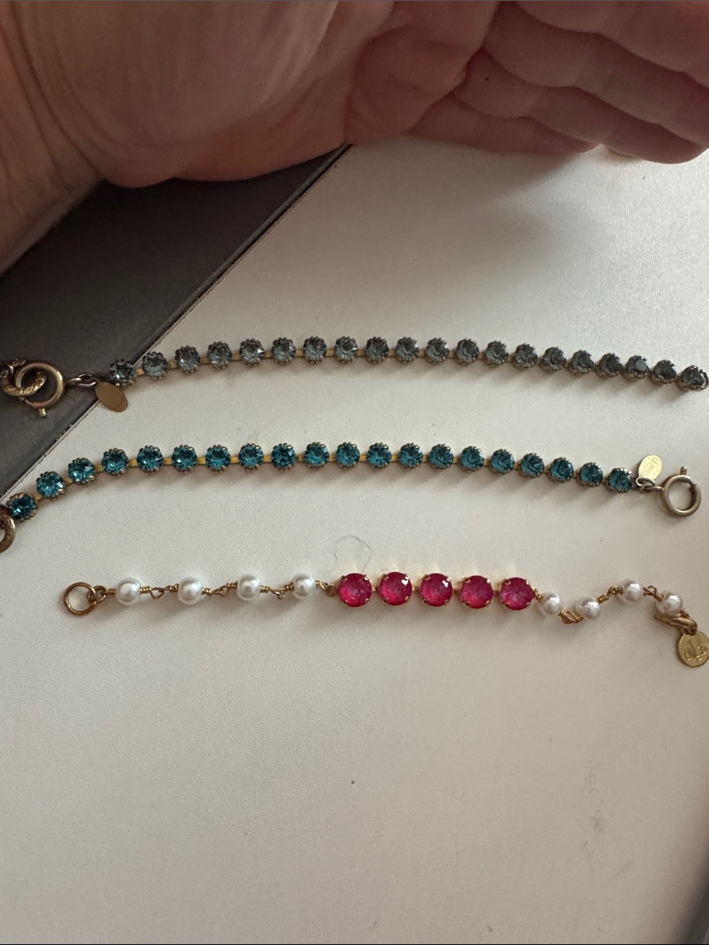 2  Bracelet  Catherine Popesco and free gift bracelet   gorgeous all have clasps